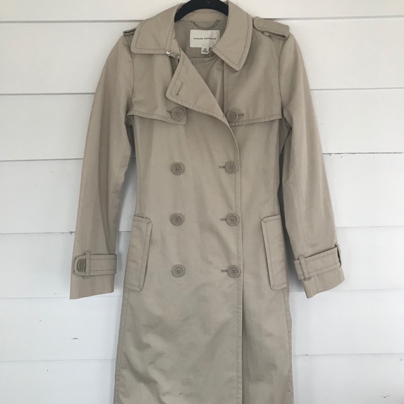 Banana Republic Beige /tan / Camel trench coat Xs - Picture 3 of 5